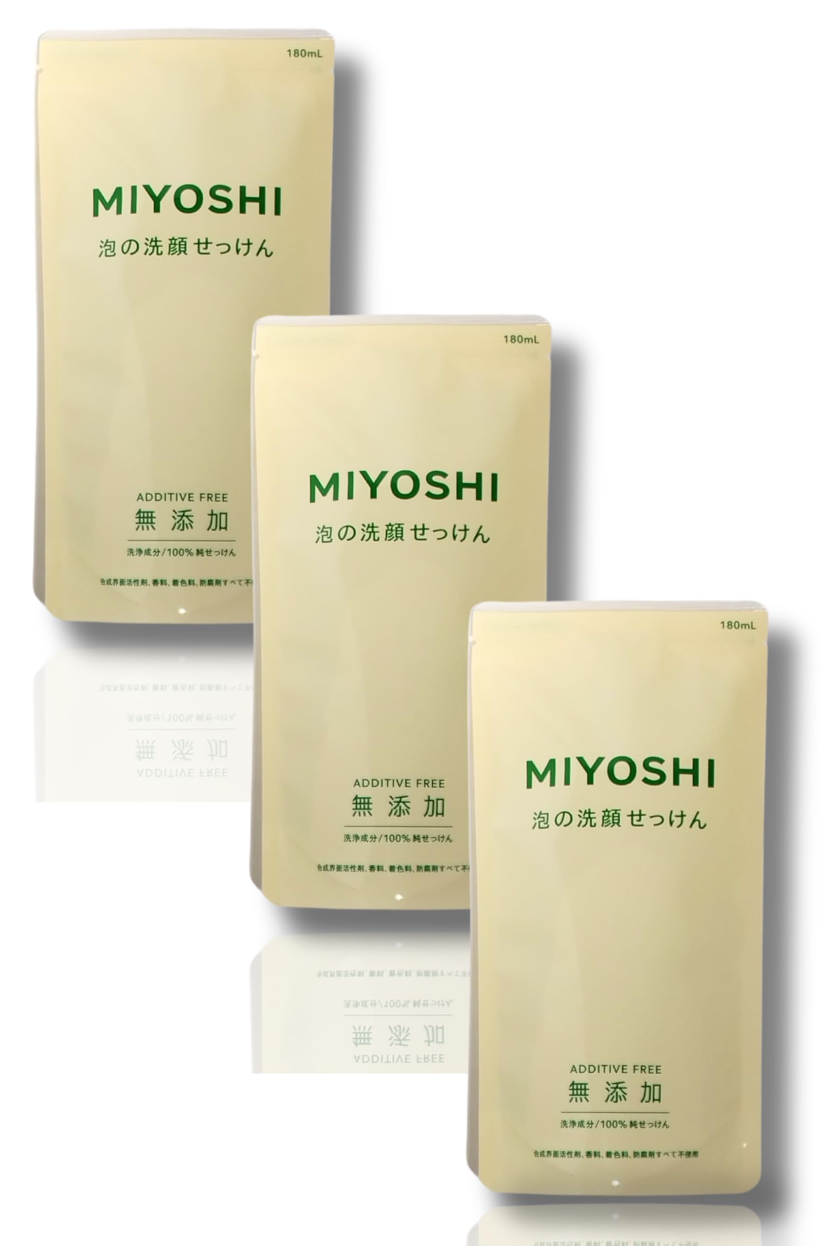MIYOSHI 泡の洗顔せっけん 180ml 詰替用　19個 泡の洗顔せっけん リフィル 180ml | MIYOSHI 公式オンライン